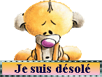 Gif animé je suis désolé ourson